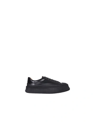 Shop Jil Sander Plateau Sneakers In Black