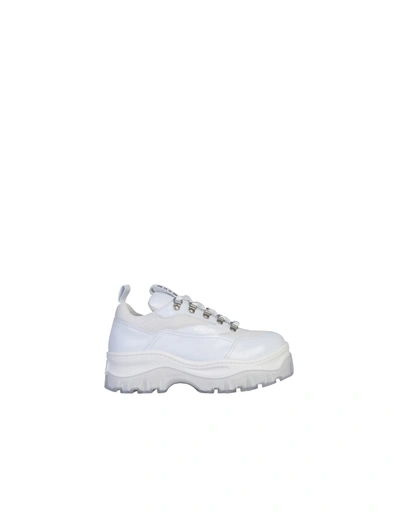 Shop Msgm Tractor Sneaker In White