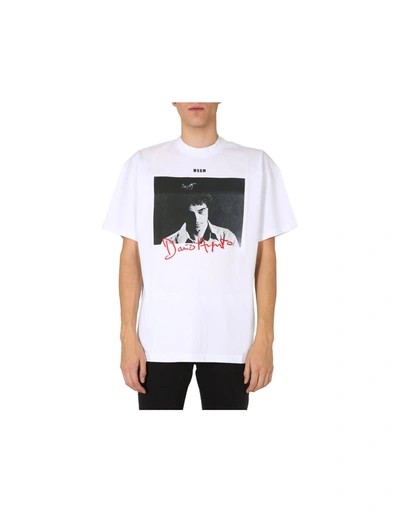 Shop Msgm Crew Neck T-shirt In White