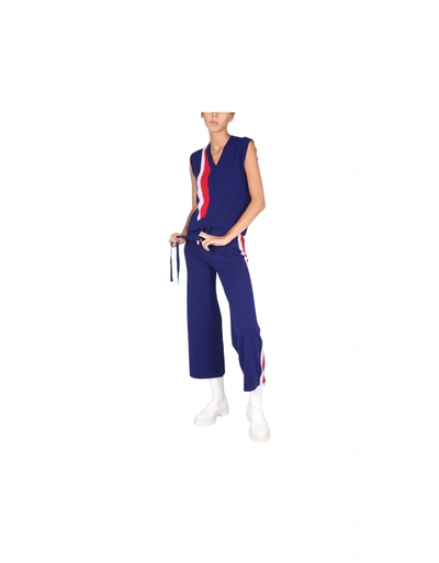 Shop Etre Cecile Wavy Pants In Blue