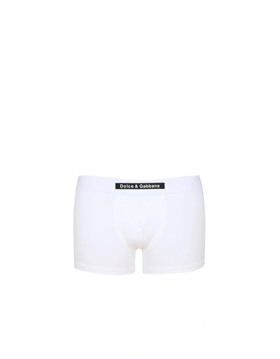 Shop Dolce & Gabbana Cotton Boxers In White