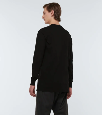 Shop Rick Owens Long-sleeved Level T-shirt In Black