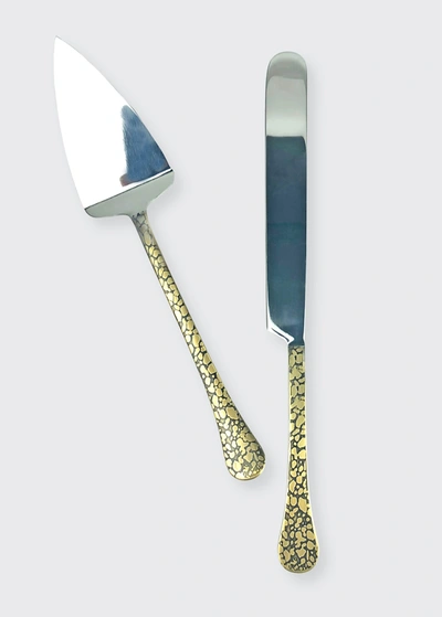 Michael Wainwright Panthera Gold 2-piece Cake Server Set