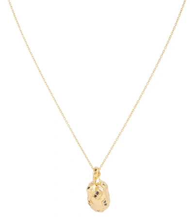 Shop Alighieri The Sleeping Sapphires 24kt Gold-plated Necklace With Sapphires