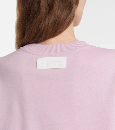 Shop Stella Mccartney Printed Cotton-blend Sweatshirt In Orchid