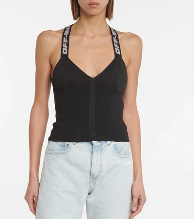 Shop Off-white Logo Tank Top In Black