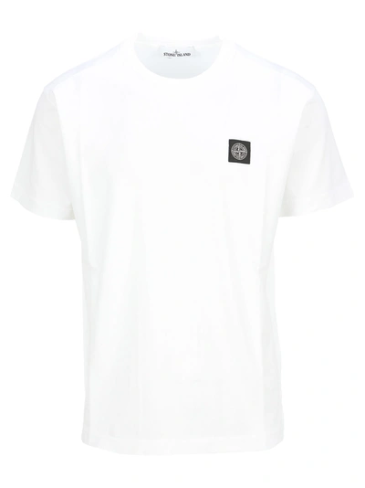 Shop Stone Island Logo Patch T-shirt In White