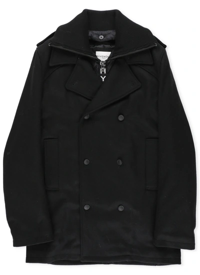 Givenchy Double-breasted Coat In Black