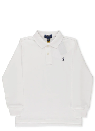 Shop Ralph Lauren Cotton Pique Polo Shirt In White