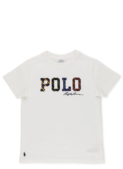 Shop Ralph Lauren Polo Logo T-shirt In Deckwash White