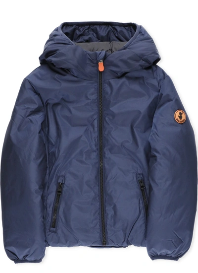 Shop Save The Duck Mega Down Jacket In Navy Blue