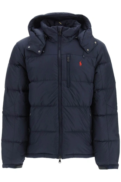Shop Polo Ralph Lauren Cortina Down Jacket In Ripstop Fabric In Collection Navy (blue)