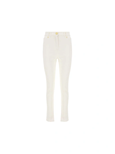 Shop Balmain Skinny Jeans In Blanc