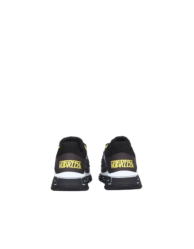 Shop Versace Trigreca Sneakers In Dark Brown