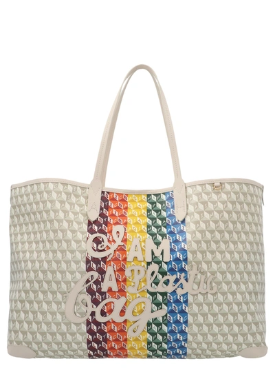 Shop Anya Hindmarch I Am A Plastic Bag Motif Rainbow Bag In Multicolor