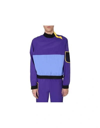 Shop Kenzo Colourblock Sweatshirt In Purple