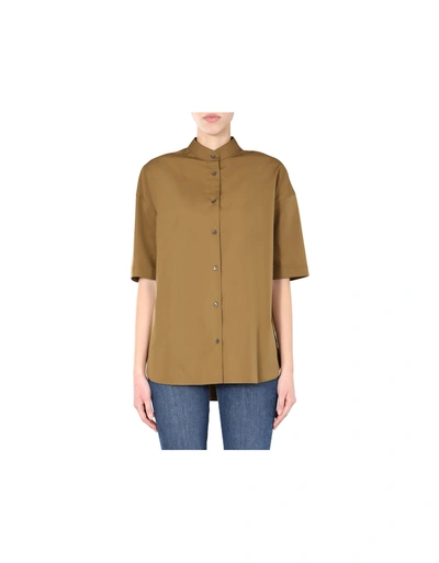 Shop Aspesi Oversize Fit Shirt In Brown