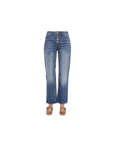 Shop Ganni Relaxed Fit Jeans In Denim