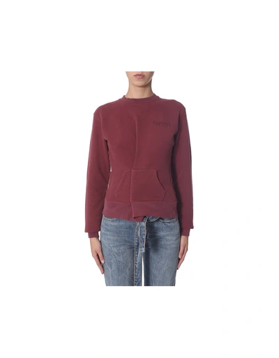 Shop Ben Taverniti Unravel Project Crew Neck Sweatshirt In Bordeaux