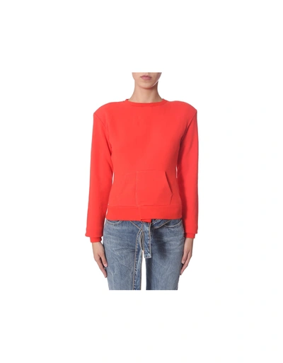 Shop Ben Taverniti Unravel Project Crew Neck Sweatshirt In Red