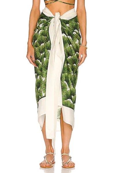 Shop Agua By Agua Bendita Lavanda Wrap Skirt In Palma Mangle Dia