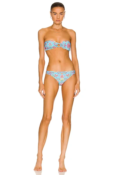 Etro Fascia Mare Bandeau Two-piece Bikini Set In Blue | ModeSens