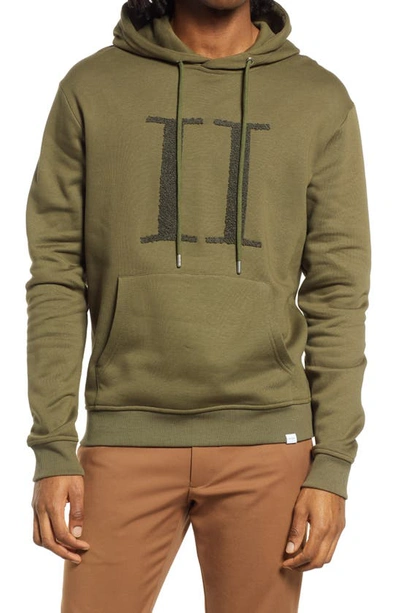 Shop Les Deux Encore Boulcé Logo Hoodie In Olive Night