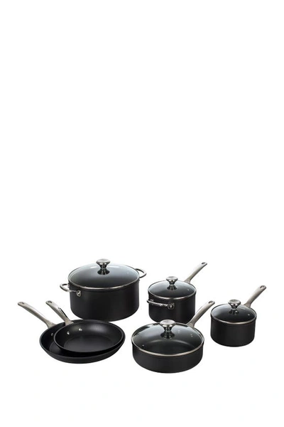 Le Creuset 10-piece Toughened Nonstick Pro Cookware Set In Black