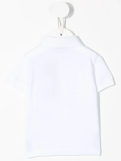 Shop Dolce & Gabbana Logo Patch Polo Shirt In White