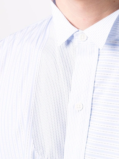 Shop Henrik Vibskov Striped-pattern Cotton Shirt In Blue