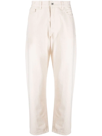 Shop Ymc You Must Create Tearaway High-waist Straight Jeans In Neutrals