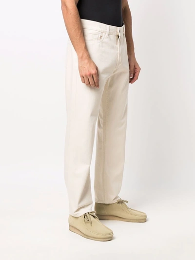 Shop Ymc You Must Create Tearaway High-waist Straight Jeans In Neutrals