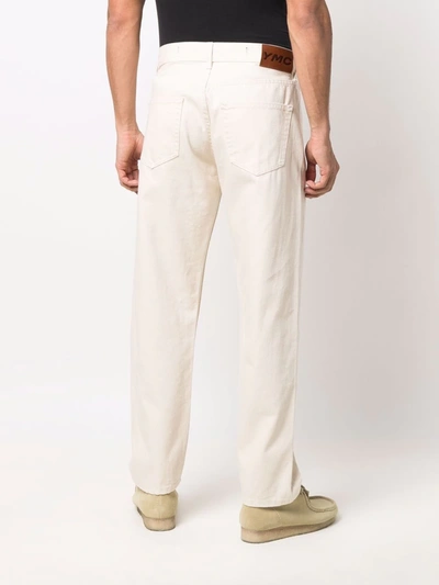 Shop Ymc You Must Create Tearaway High-waist Straight Jeans In Neutrals