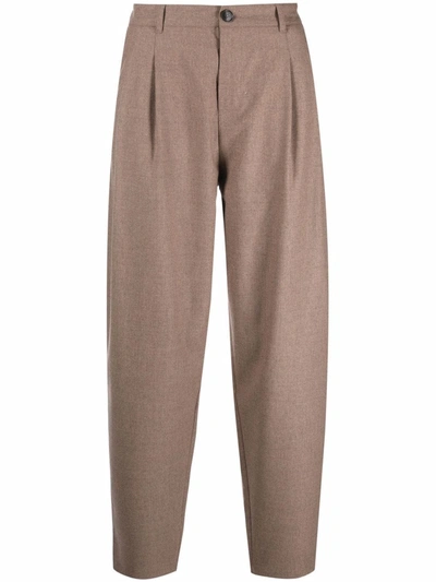 Shop A Kind Of Guise Pleated-detail Chinos In Neutrals