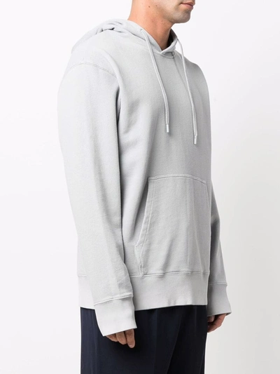 Folk Drawstring Pullover Hoodie In Blue