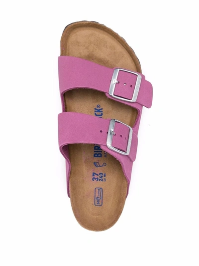 Shop Birkenstock Side Buckle-detail Sandals In Pink