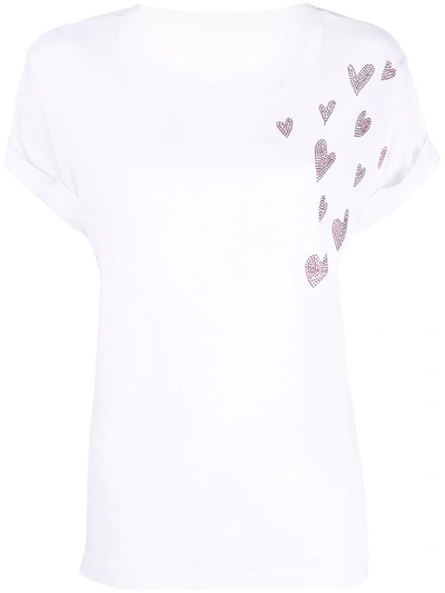 Shop Zadig & Voltaire Heart-embellished T-shirt In White