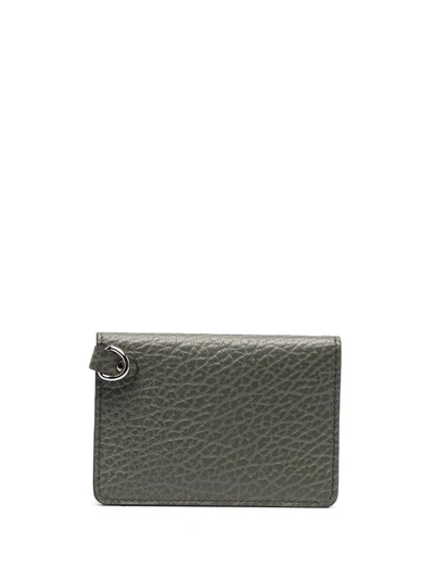 Shop Maison Margiela Four-stitch Leather Wallet In Green