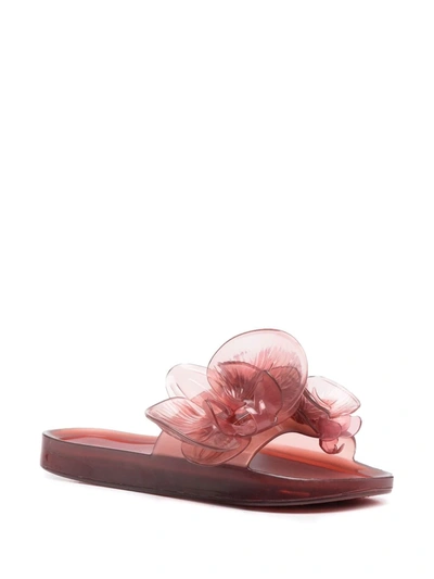 Y/project Melissa Beach Slide Flower Y Project Adclear In Red