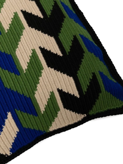 Colville Arrow Jacquard Rectangular Cushion In Black