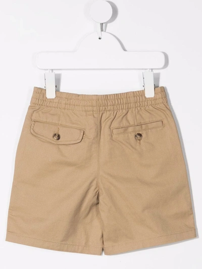 Shop Ralph Lauren Elasticated Cargo Shorts In Neutrals