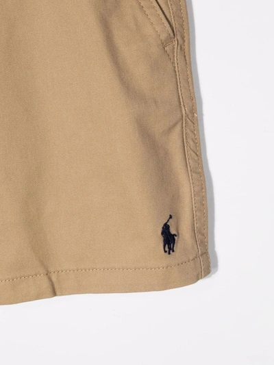 Shop Ralph Lauren Elasticated Cargo Shorts In Neutrals