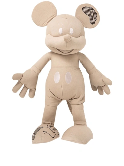 Shop Daniel Arsham Mickey Mouse Plush Figure In Neutrals