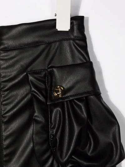 Shop Balmain Zipped-up Mini Skirt In Black