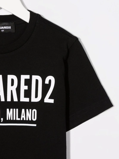 Dsquared2 Logo-print Crewneck T-shirt In Black