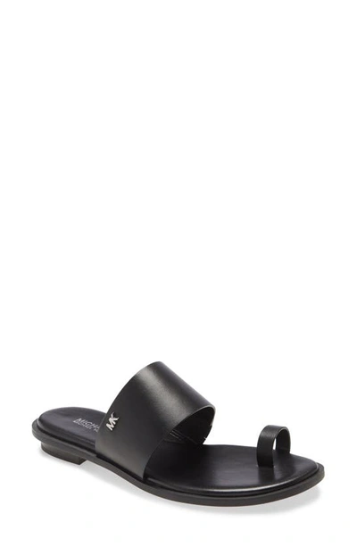 Shop Michael Michael Kors August Slide Sandal In Black Leather