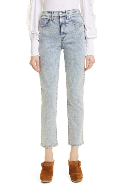 Shop Veronica Beard Ryleigh High Waist Slim Straight Leg Jeans In Vail