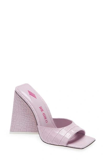 Shop Attico Devon Slide Sandal In Pastel Pink