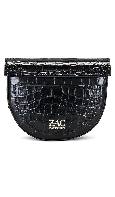 Shop Zac Zac Posen Belay Mini Saddle Crossbody Bag In Black