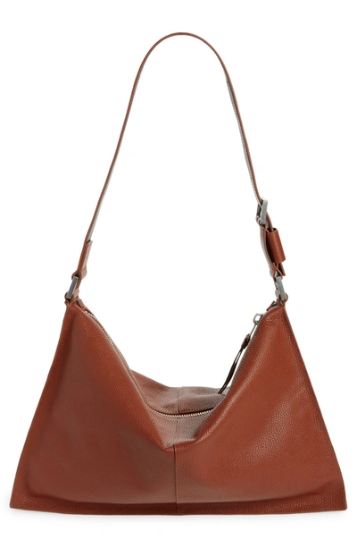 Shop Allsaints Edbury Leather Shoulder Bag In Cherry